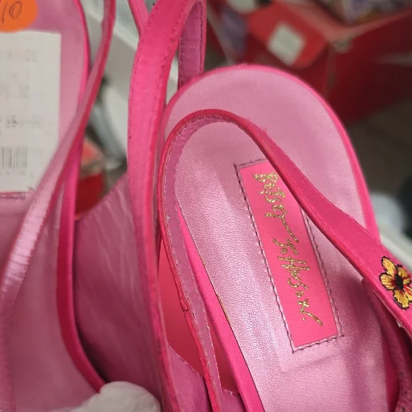 Betsey Johnson Pink Stiletto Heels - Picture 2 of 6